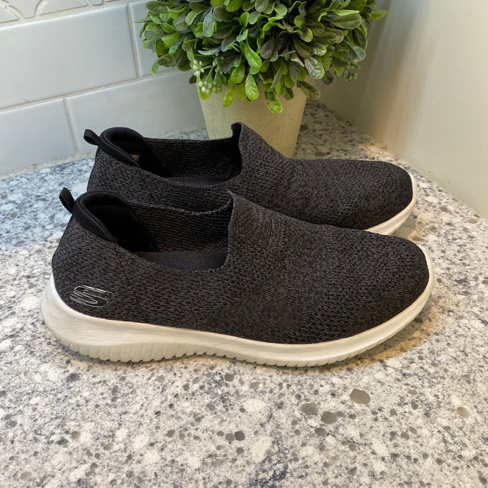 Sketchers black slip on shoes size 9